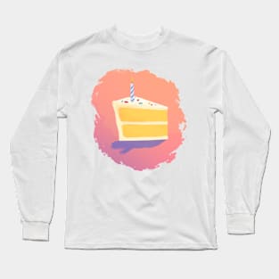 Birthday Cake Watercolor Celebration Long Sleeve T-Shirt